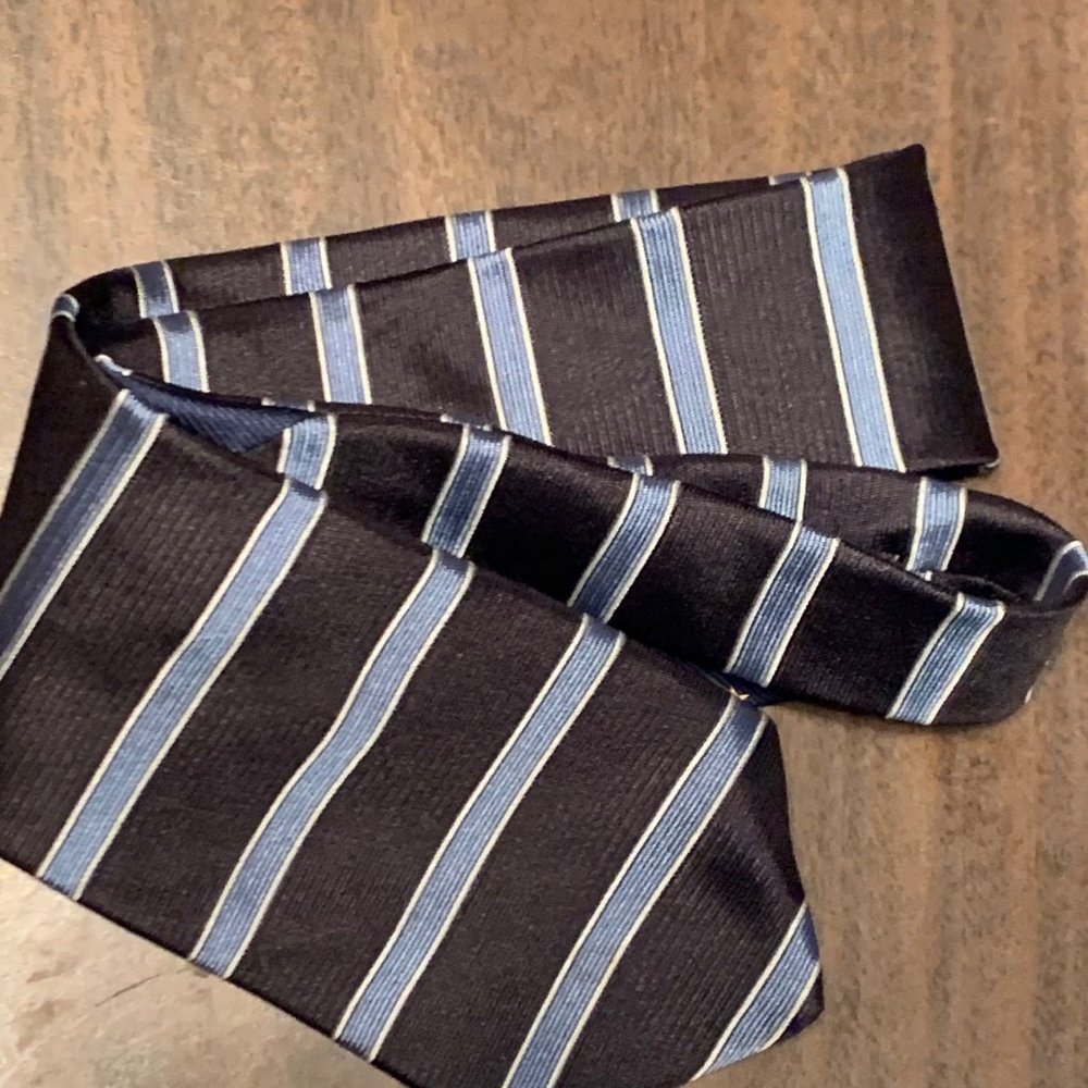 Tommy Hilfiger Blue Stars Stripes 100% Silk Tie